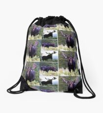 Bull moose Drawstring Bag
