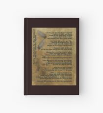 "Live Your Life" on old parchment, Chief Tecumseh Hardcover Journal