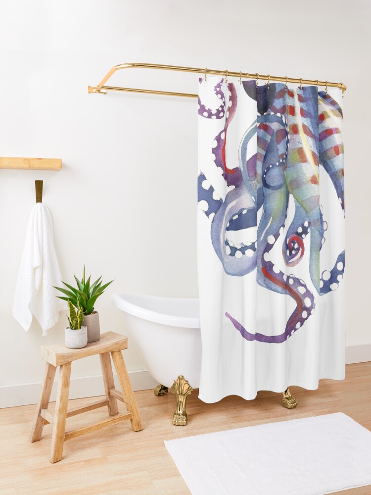 Alternate view of Sea Monster Shower Curtain