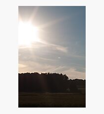 Setting Sun Over The Corn Field Photographic Print