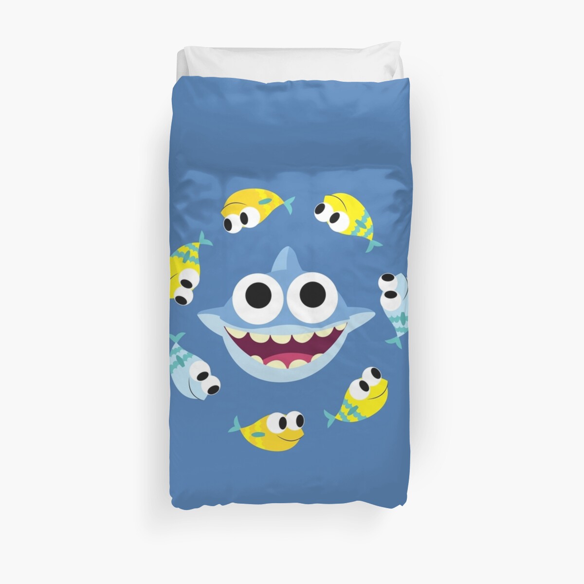 Baby Shark And Fish Duvet Cover By Leezy Loops Redbubble