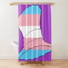 AHiT Trans Pride Hat Shower Curtain