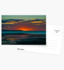 Warm sunset over the beach of Whitstable, Kent Postcards