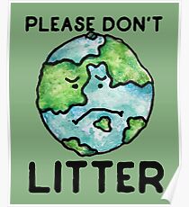 Póster Por favor no ensucie el amor del día de la tierra