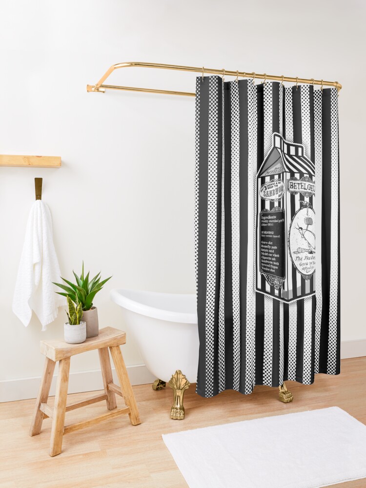 Alternate view of Beetle Juice Shower Curtain