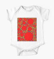Random Tiling Red One Piece - Short Sleeve