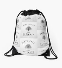 Simplicity is the ultimate sophistication Drawstring Bag