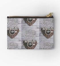 strong coffee is my boyfriend Zipper Pouch