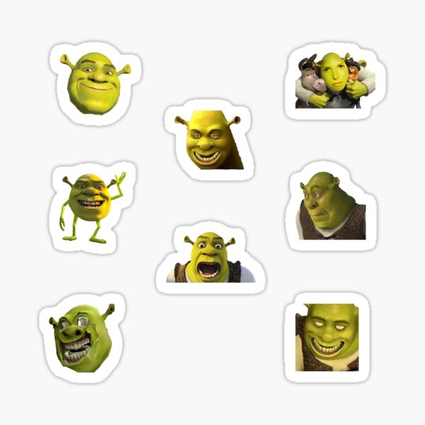 Shrek Meme Sticker Pack By Aeeenry Redbubble Meme Stickers Memes | My ...