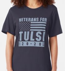 Navy Air Force Veterans for Tulsi 2020 Gabbard for President Primary Presidential Election Resist Fist Slim Fit T-Shirt