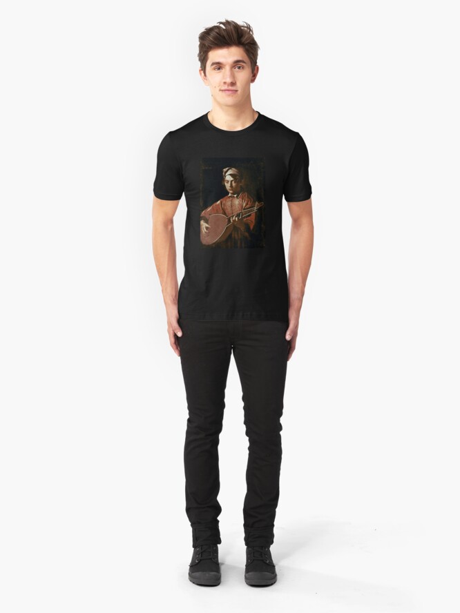 Alternate view of Caravaggio - Lute Player Slim Fit T-Shirt