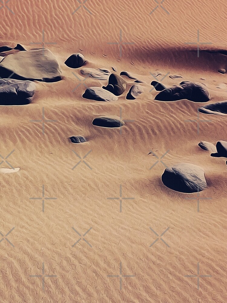 Sandy Beach and Rocks by BethsdaleArt