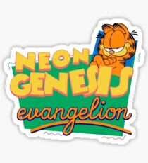 Neon Genesis Evangelion Garfield Sticker