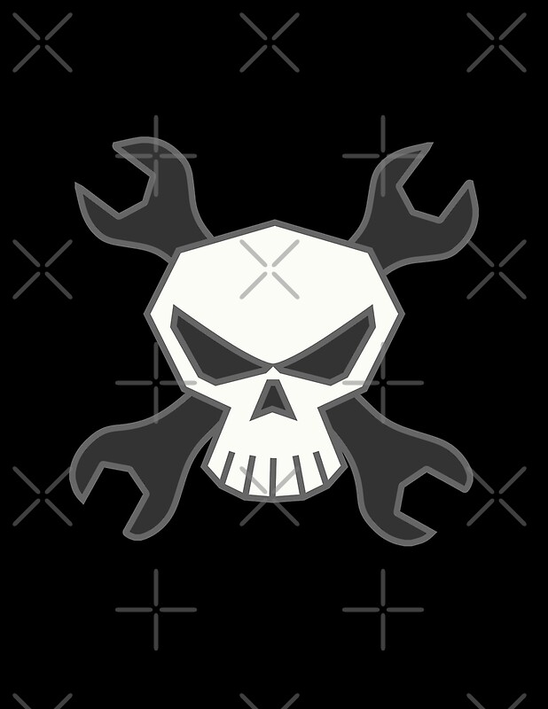 "Skull & CrossWrenches" by ShawnIZJack13 Redbubble