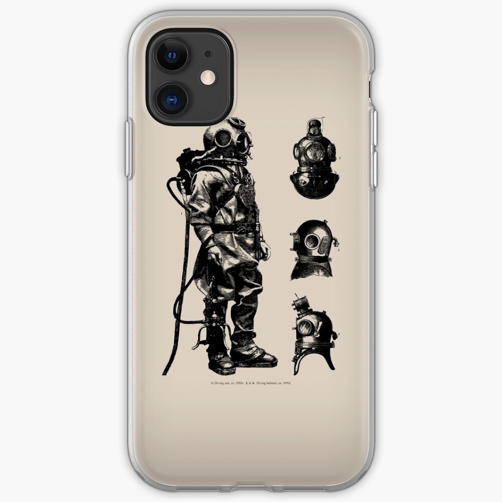 Vintage Deep Sea Diver | Nautical | iPhone Soft Case