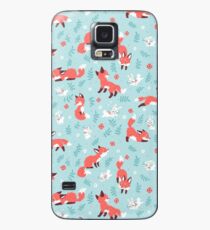Funda/vinilo para Samsung Galaxy Patrón de Fox y Bunny