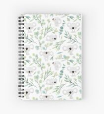 Koala and Eucalyptus Pattern Spiral Notebook