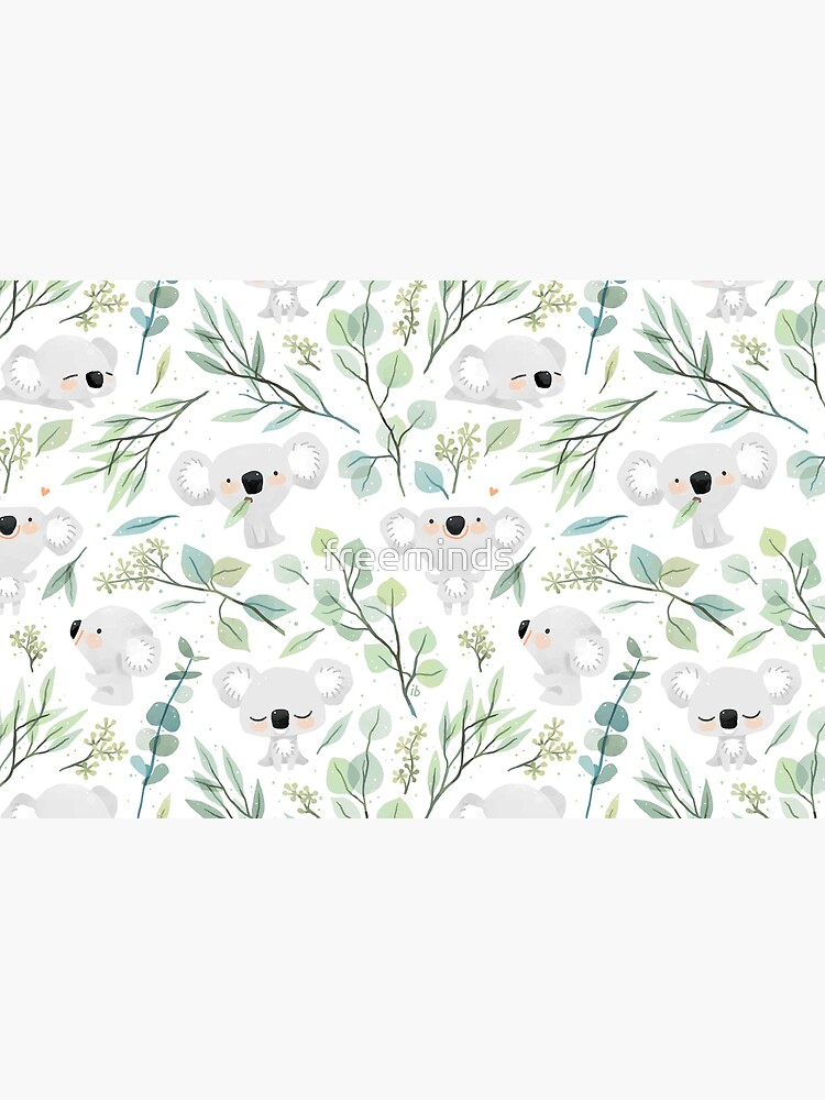 Koala and Eucalyptus Pattern by freeminds