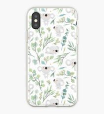 Koala und Eukalyptus-Muster iPhone-Hülle & Cover