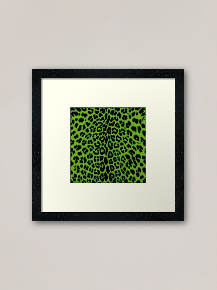 Alternate view of Green Leopard Framed Art Print