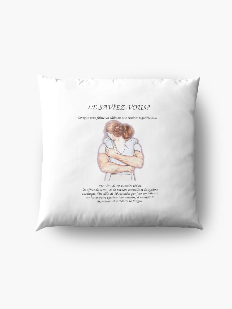 Coussin de sol ''Les Bénéfices du Hug sur la santé' : autre vue