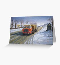AEC Mandator in the snow. Greeting Card