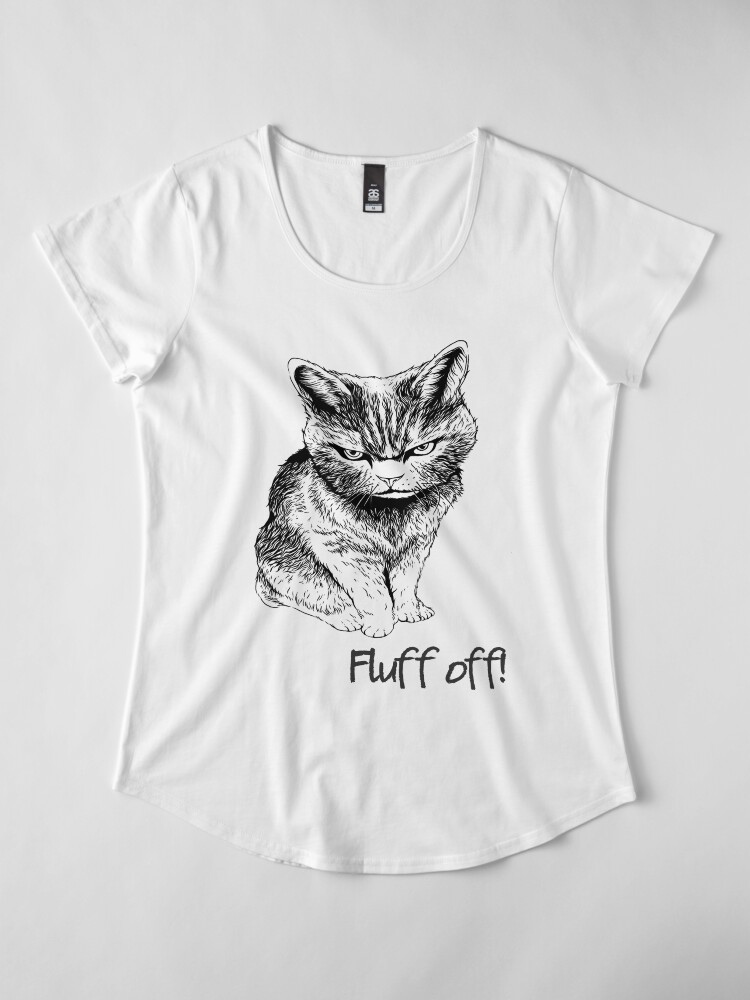 fluff off angry cat t shirt