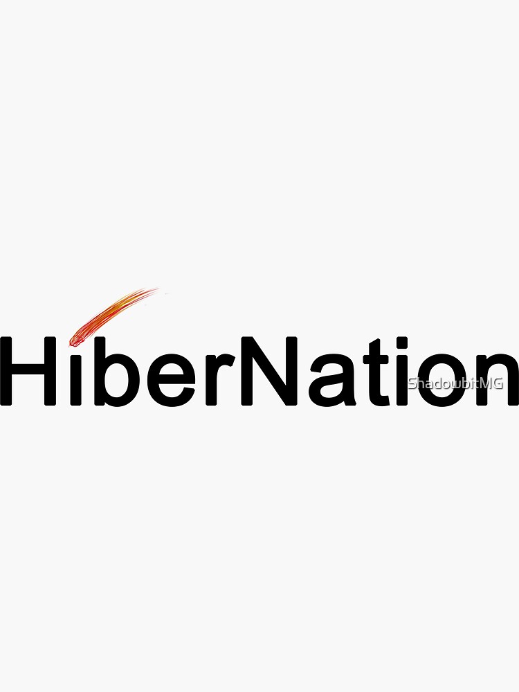 "The Logo to HiberNation" Sticker by ShadowbitMG | Redbubble