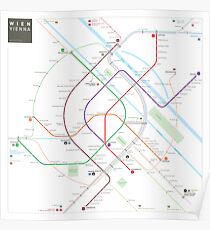 Vienna Metro Map Poster