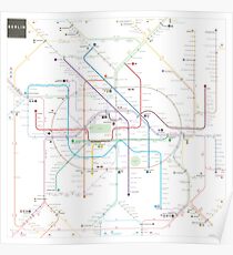 Berlin U-Bahn S-Bahn map Poster
