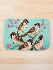 Sakura Sparrows Bath Mat