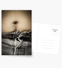 Denim belly button Postkarten