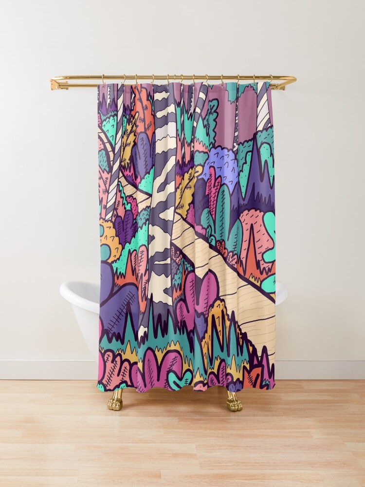 The Woodland Walk Shower Curtain By Steveswade Redbubble