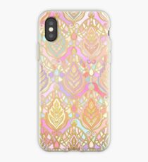 Rosy Opalescent Art Deco Pattern iPhone Case