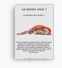 Planches Musculo-squelettique des positions de Yoga - N°12 Impression sur toile