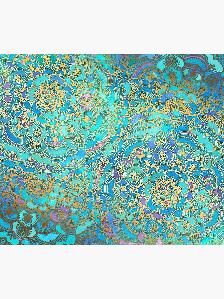 Sapphire & Jade Stained Glass Mandalas by micklyn