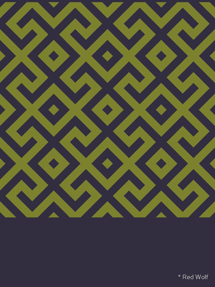 Geometric Pattern: Spider: Olive by redwolfoz