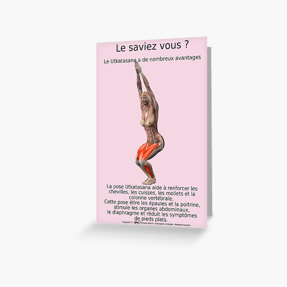 Musculoskeletal Planks of Yoga Positions - No. 19 Greeting Card