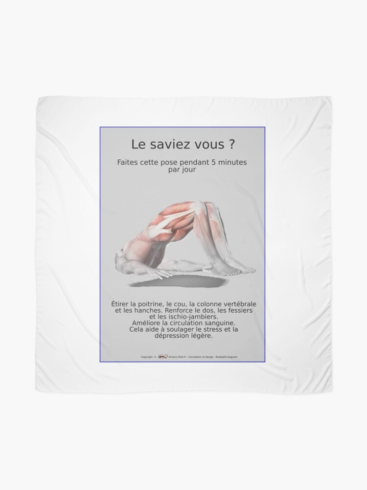 Foulard ''Planches Musculo-squelettique des positions de Yoga - N°31' : autre vue