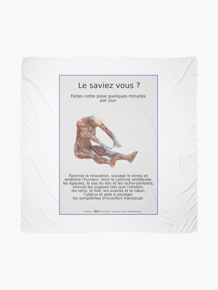 Foulard ''Planches Musculo-squelettique des positions de Yoga - N°33' : autre vue