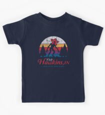 Visit Hawkins - Vintage Distressed - Demogorgon - Stranger Things Kids T-Shirt