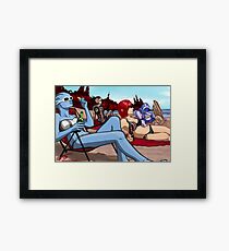 Mass Effect Cartoon - Ladies' Day Off Framed Print