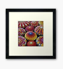 Warmer Ton Mandala Stone Collection Gerahmter Kunstdruck