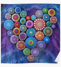 Love Rocks Mandala Stone Collection by Elspeth McLean Poster