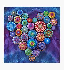 Love Rocks Mandala Stone Collection by Elspeth McLean Photographic Print