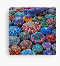 Jewel Drop Mandala Stone Collection #2 Canvas Print