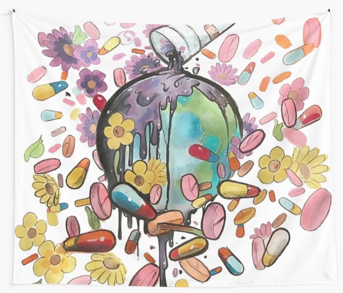 "Wrld on Drugs - Future & Juice Wrld" Tapestry by KRNTH | Redbubble