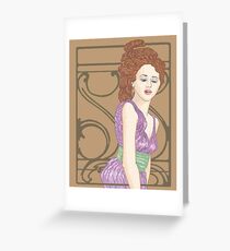 Golden Mucha Greeting Card