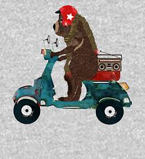 scooter bear Kids Pullover Hoodie