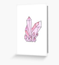 Pink Crystal Cluster Greeting Card
